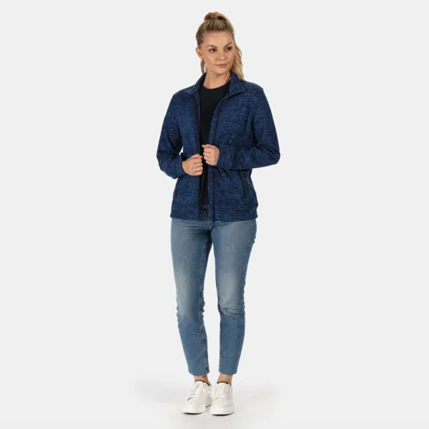 THORNLY WOMEN - FULL ZIP MARL FLEECE - Regatta Navy Marl #2D3C5A