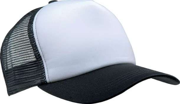  TRUCKER MESH CAP - 5 PANELS - K-UP White Black