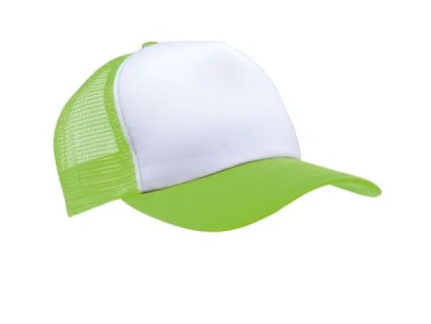  TRUCKER MESH CAP - 5 PANELS - K-UP White Lime