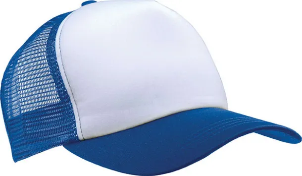  TRUCKER MESH CAP - 5 PANELS - K-UP White Royal blue