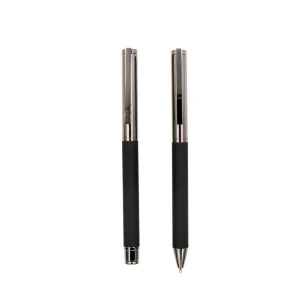  Mauro Conti writing set, ball pen and roller ball pen Crna