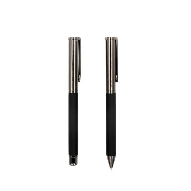  Mauro Conti writing set, ball pen and roller ball pen Crna