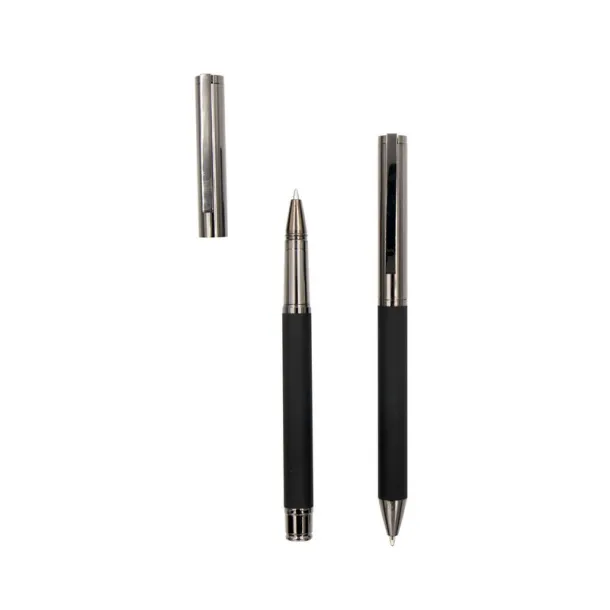  Mauro Conti writing set, ball pen and roller ball pen Crna