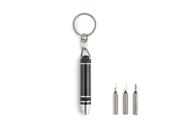 SHRAF key holder with screwdriver function Black