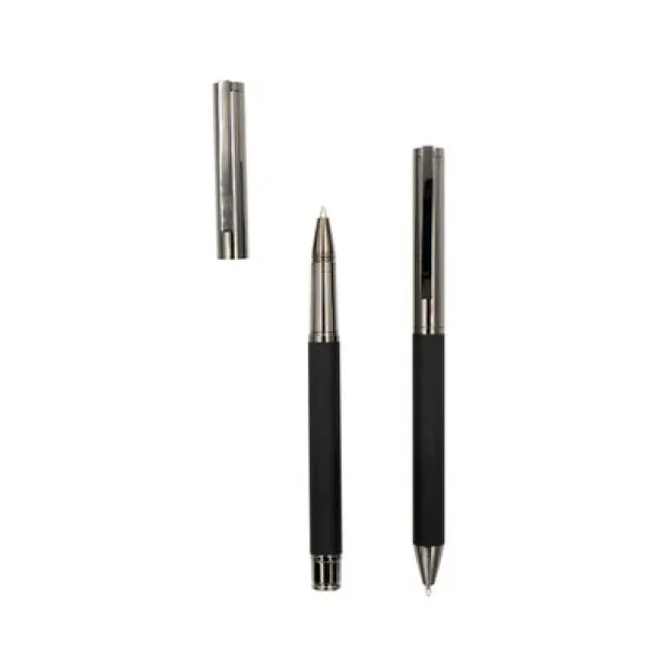  Mauro Conti writing set, ball pen and roller ball pen Crna