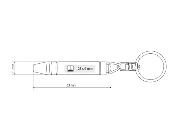 SHRAF key holder with screwdriver function Black