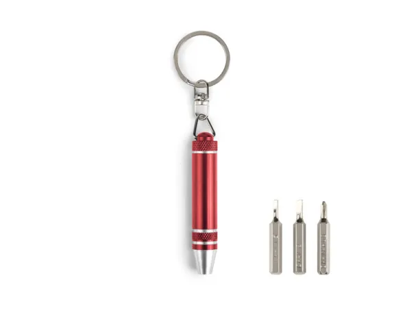 SHRAF key holder with screwdriver function Red