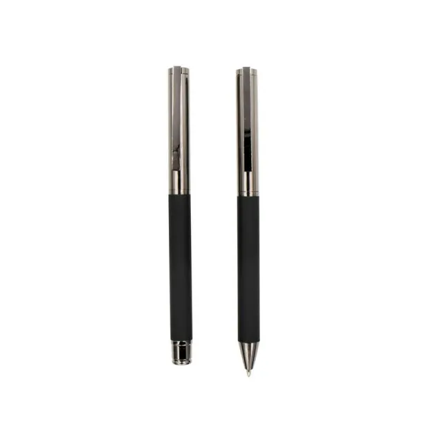  Mauro Conti writing set, ball pen and roller ball pen Crna