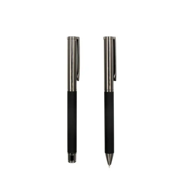  Mauro Conti writing set, ball pen and roller ball pen Crna