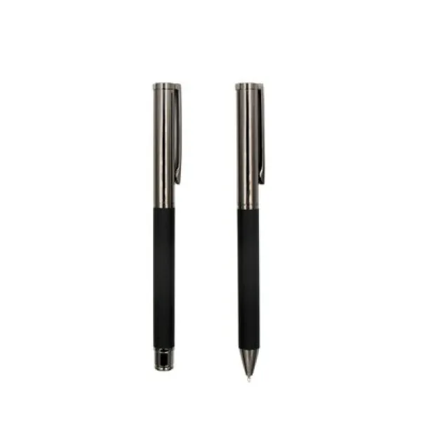  Mauro Conti writing set, ball pen and roller ball pen Crna