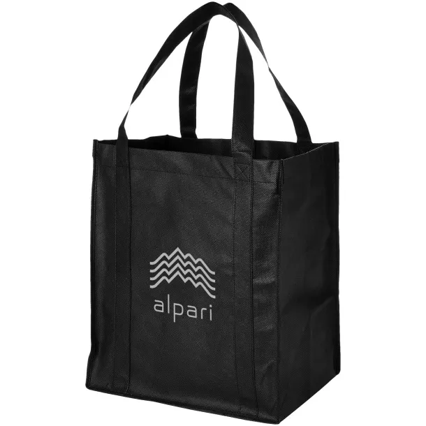 Liberty bottom board non-woven tote bag Solid black