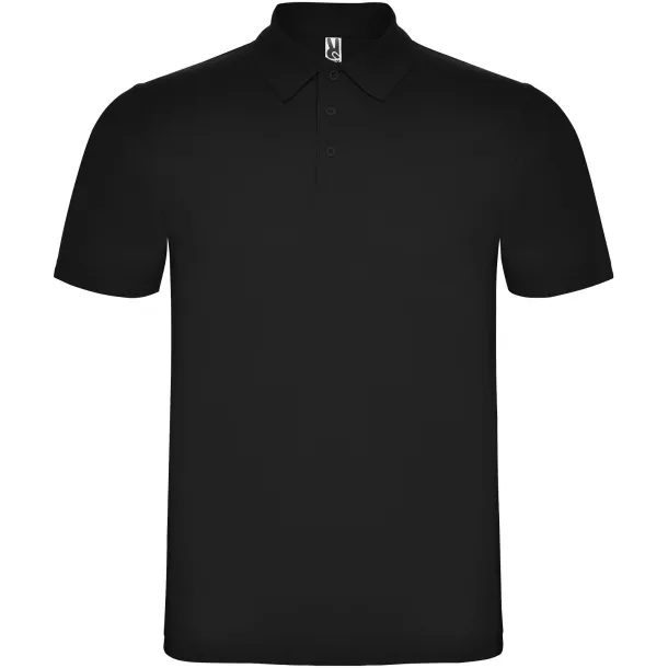 Austral short sleeve unisex polo - Roly Solid black