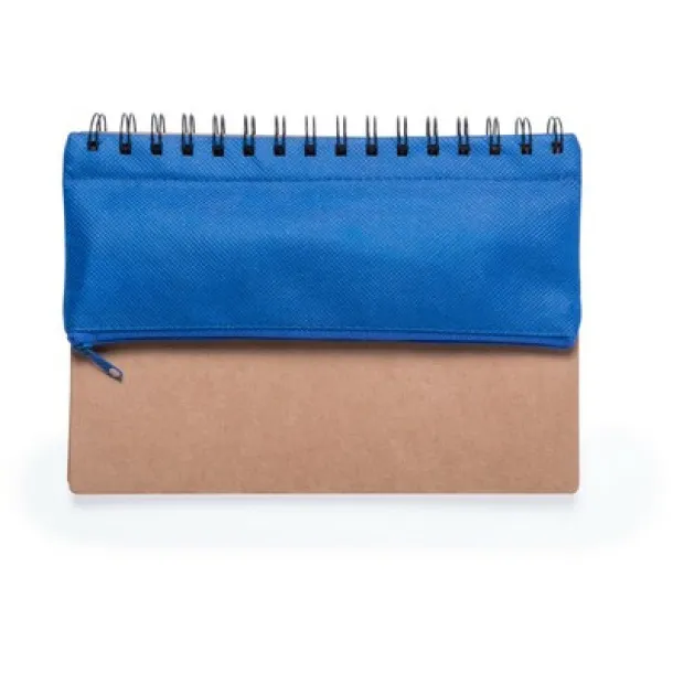  School set, pencil case, 2 pencils, ball pen, notebook, ruler, eraser and pencil sharpener Mornarski plava