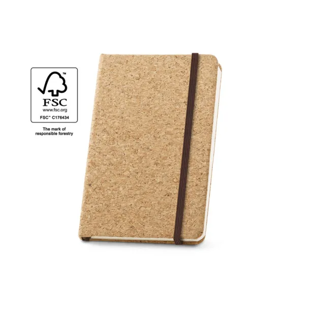 HAWKINS Pocket cork notebook with plain pages