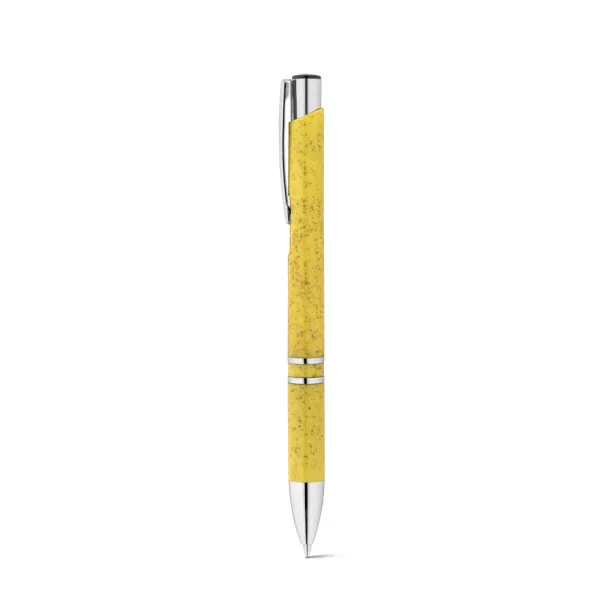 BETA WHEAT Ball pen in wheat straw fibre and ABS Yellow