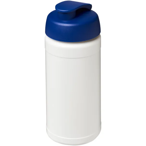 Baseline® Plus 500 ml flip lid sport bottle - Unbranded White Blue