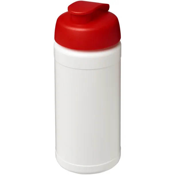 Baseline® Plus 500 ml flip lid sport bottle - Unbranded White Red