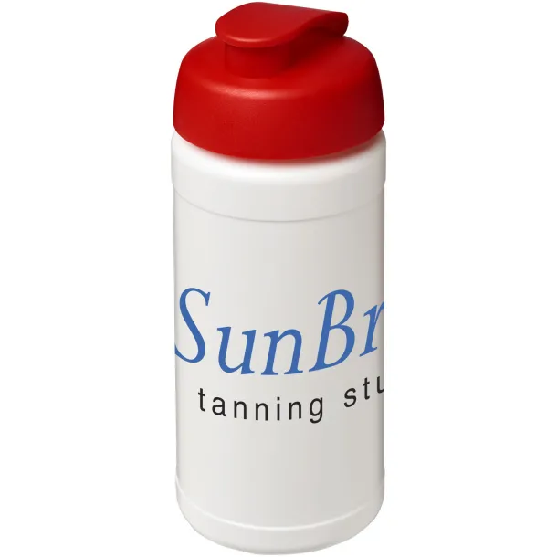 Baseline® Plus 500 ml flip lid sport bottle - Unbranded White Red