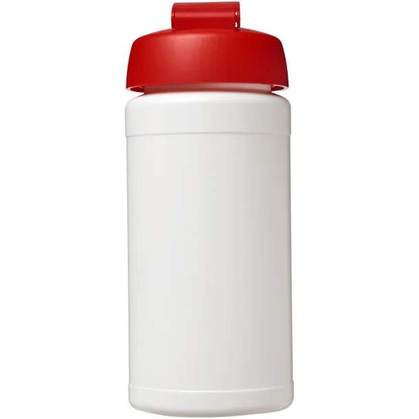 Baseline® Plus 500 ml flip lid sport bottle - Unbranded White Red