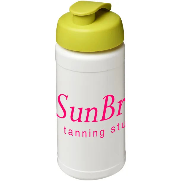 Baseline® Plus 500 ml flip lid sport bottle - Unbranded White Lime