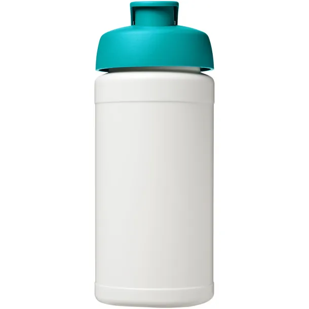 Baseline® Plus 500 ml flip lid sport bottle - Unbranded White Aqua