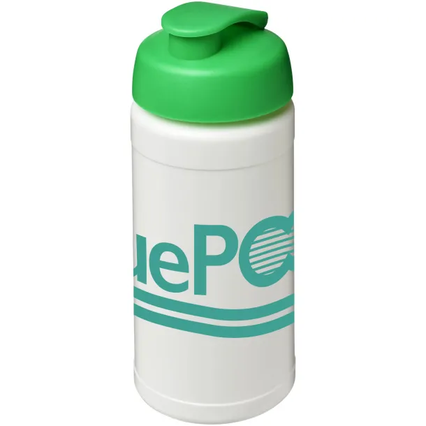 Baseline® Plus 500 ml flip lid sport bottle - Unbranded White Green