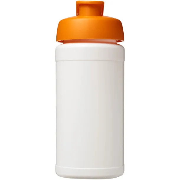 Baseline® Plus 500 ml flip lid sport bottle - Unbranded White Orange