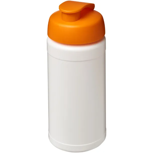 Baseline® Plus 500 ml flip lid sport bottle - Unbranded White Orange