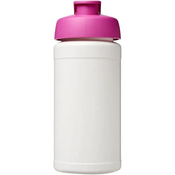 Baseline® Plus 500 ml flip lid sport bottle - Unbranded White Transparent pink