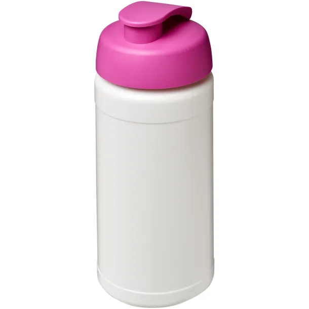 Baseline® Plus 500 ml flip lid sport bottle - Unbranded White Transparent pink