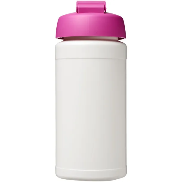 Baseline® Plus 500 ml flip lid sport bottle - Unbranded White Transparent pink