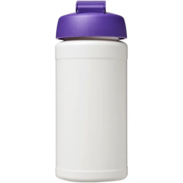 Baseline® Plus 500 ml flip lid sport bottle - Unbranded White Purple