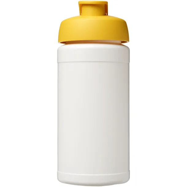 Baseline® Plus 500 ml flip lid sport bottle - Unbranded White Yellow