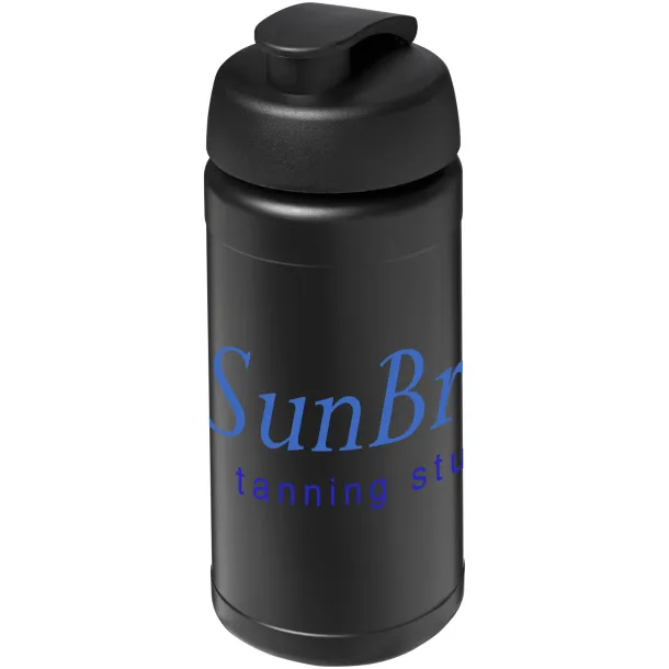 Baseline® Plus 500 ml flip lid sport bottle Solid black