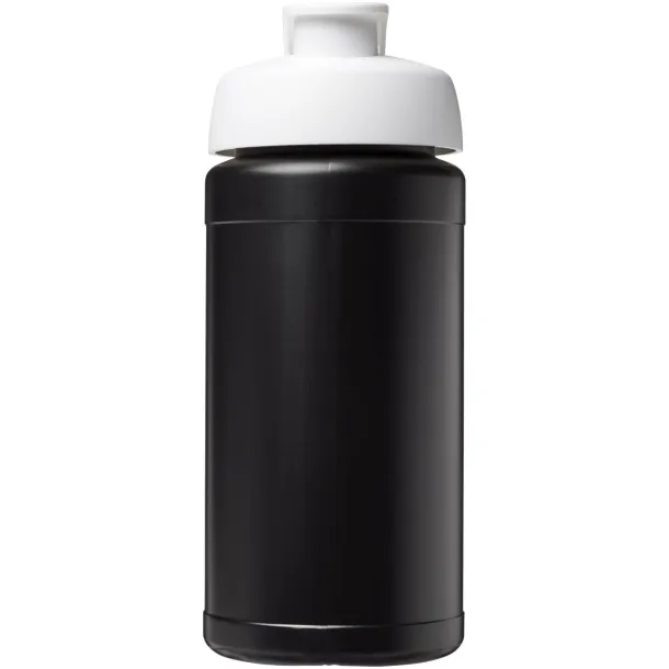 Baseline® Plus 500 ml flip lid sport bottle Solid black White