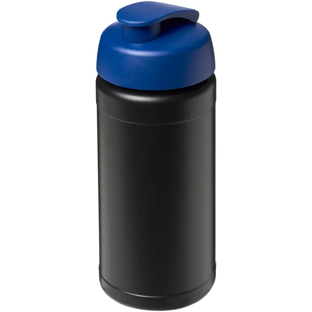 Baseline® Plus 500 ml flip lid sport bottle Solid black Blue