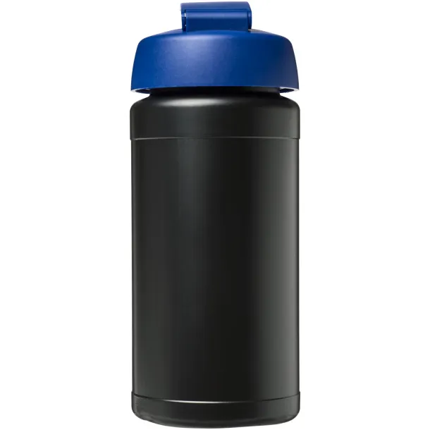 Baseline® Plus 500 ml flip lid sport bottle Solid black Blue