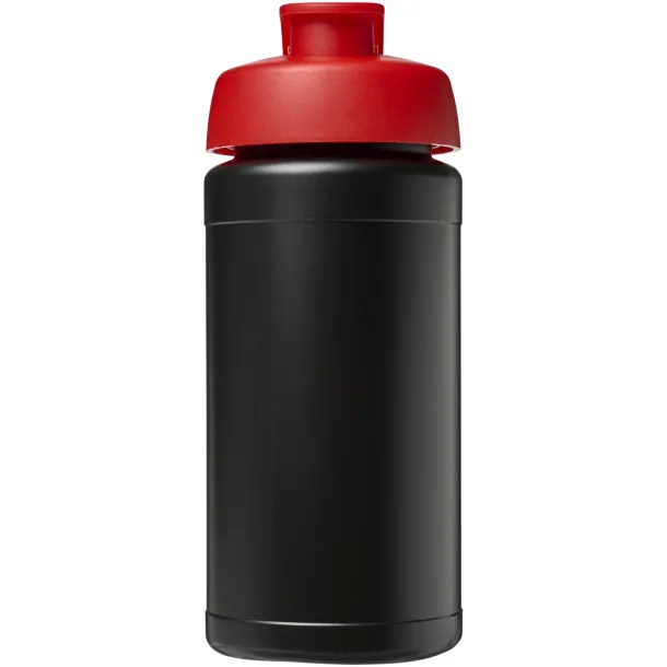 Baseline® Plus 500 ml flip lid sport bottle Solid black Red