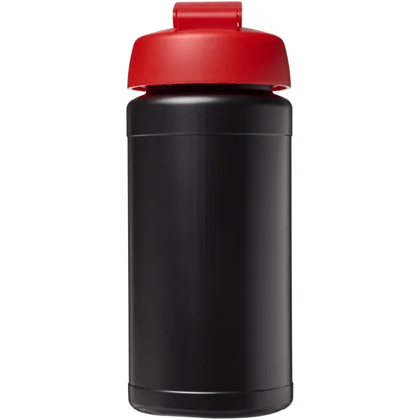 Baseline® Plus 500 ml flip lid sport bottle Solid black Red