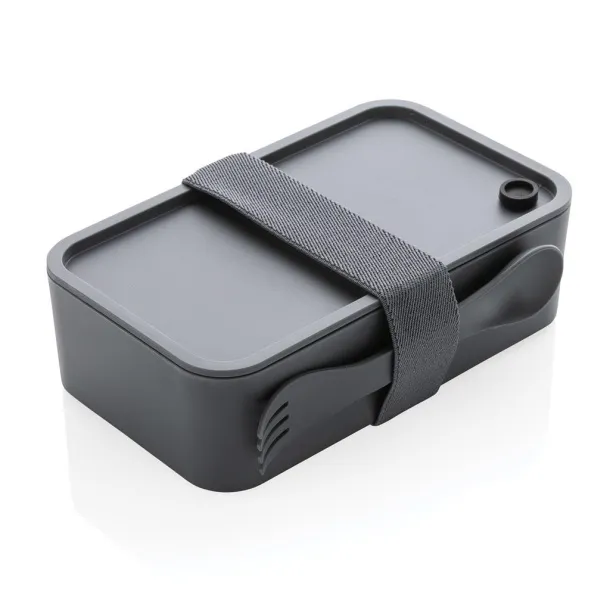  PP lunchbox with spork - XD Collection Anthracite 