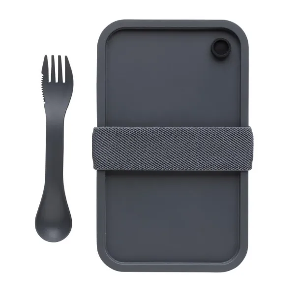  PP lunchbox with spork - XD Collection Anthracite 