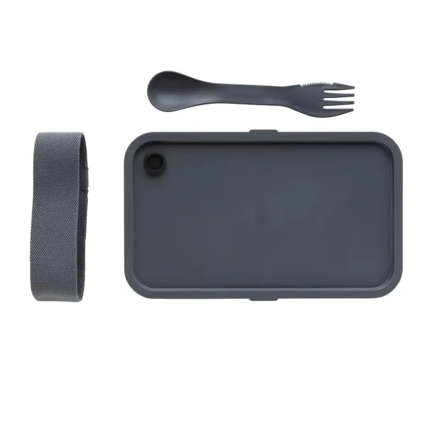  PP lunchbox with spork - XD Collection Anthracite 