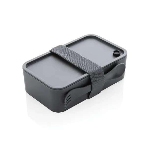  PP lunchbox with spork - XD Collection Anthracite 