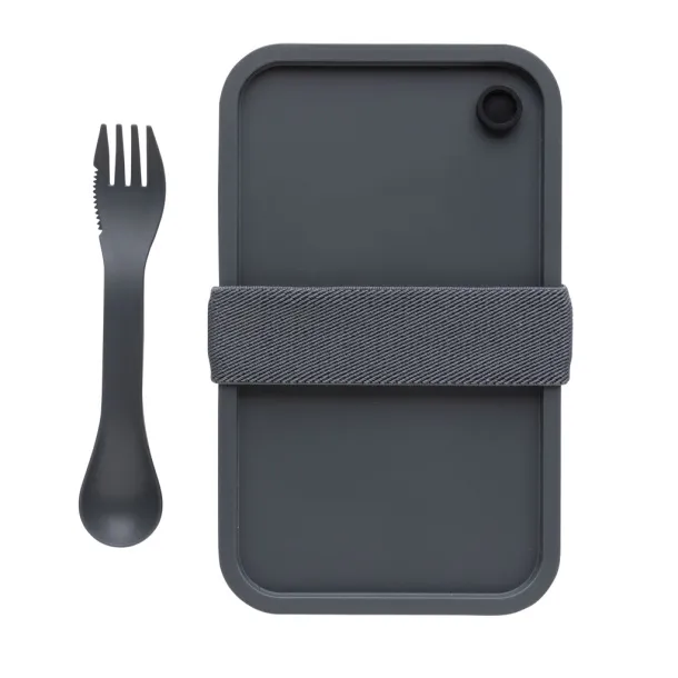  PP lunchbox with spork - XD Collection Anthracite 