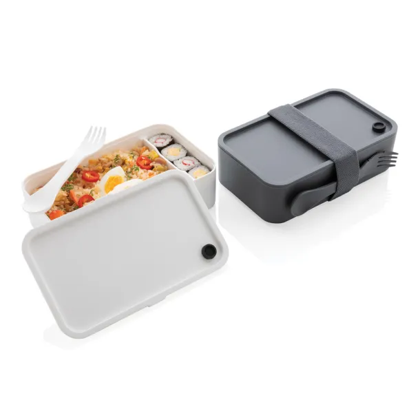  PP lunchbox with spork - XD Collection Anthracite 