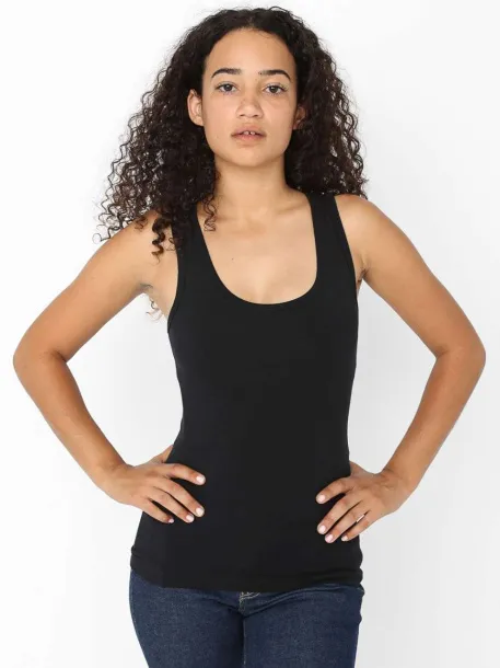  WOMEN'S COTTON SPANDEX TANK TOP - American Apparel Black