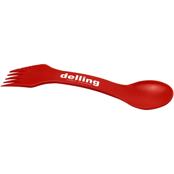 Epsy 3-in-1 spoon, fork, and knife Red