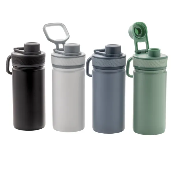  Vacuum stainless steel bottle with sports lid 550ml - XD Collection White Grey