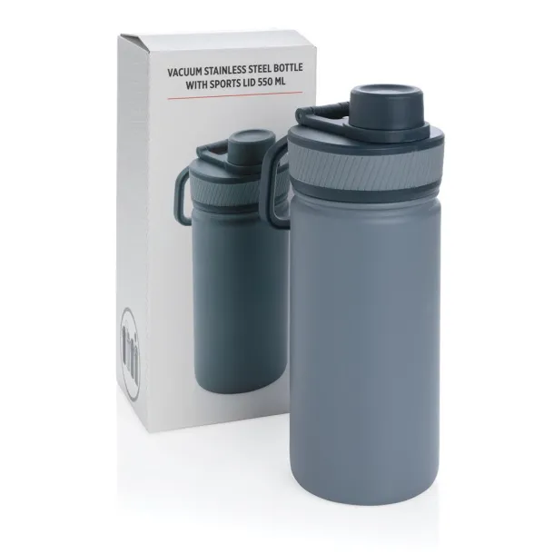  Vacuum stainless steel bottle with sports lid 550ml - XD Collection Blue 7546 C