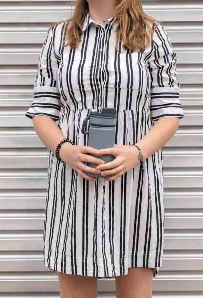  Vacuum stainless steel bottle with sports lid 550ml - XD Collection Blue Plava